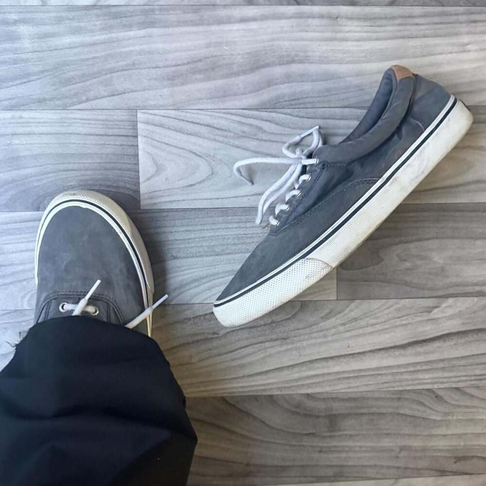 Sperry Top-Sider Grey Canvas Sneakers Model STS22044 Men's 11